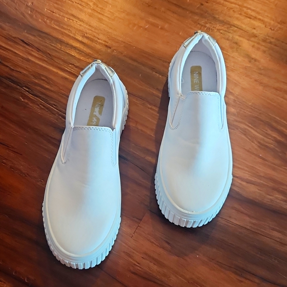 White Nine West Slip-on Shoes